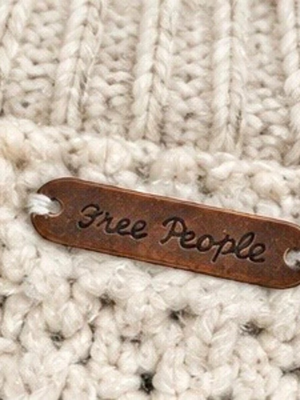 Free People Easy Street Crop Pullover Cream Cable Knit Sweater - S - Picture 3 of 3